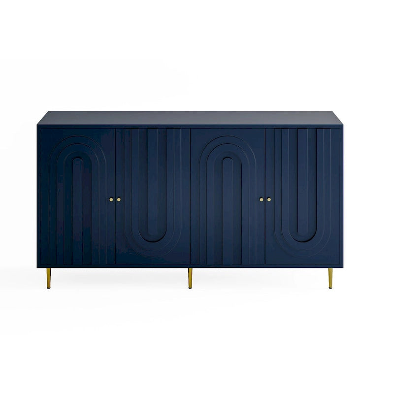 Modern 4 Door Wooden Storage Cabinet for Living Room