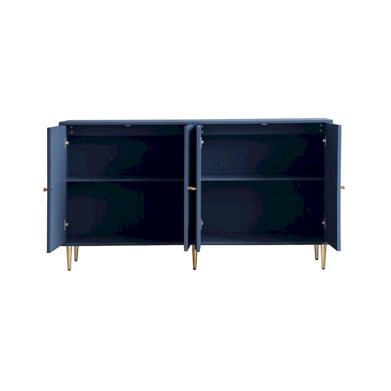 Modern 4 Door Wooden Storage Cabinet for Living Room