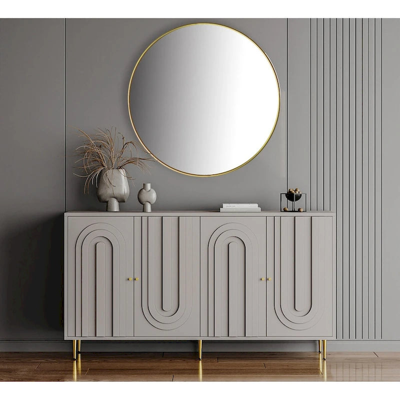 Modern 4 Door Wooden Storage Cabinet for Living Room