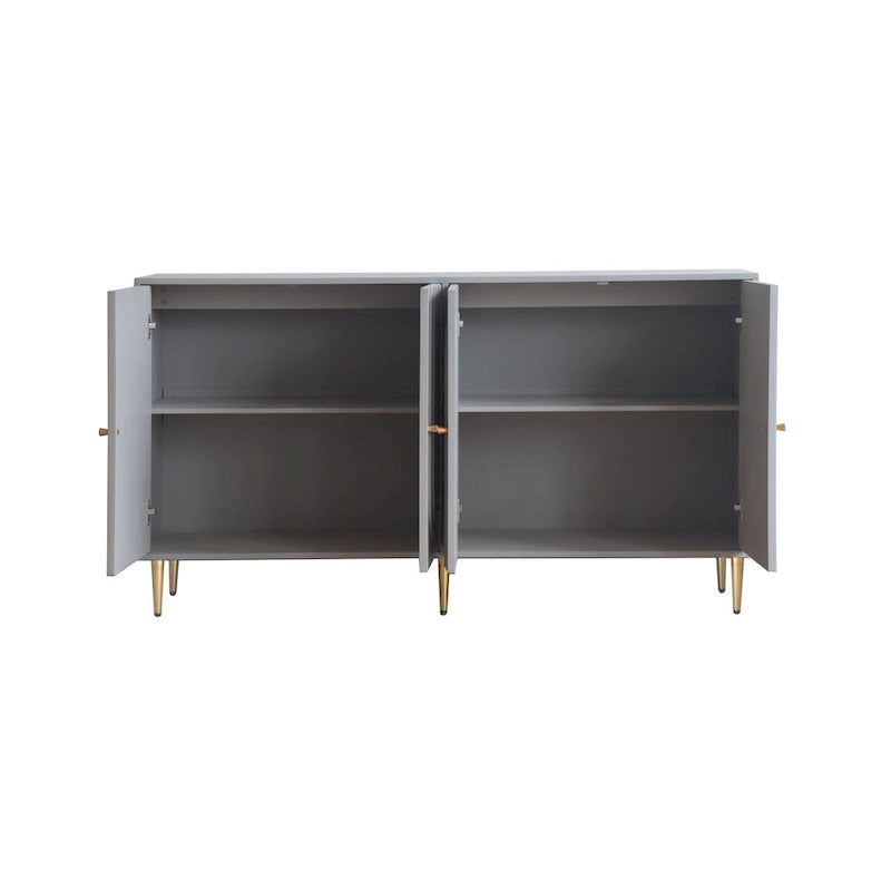 Modern 4 Door Wooden Storage Cabinet for Living Room