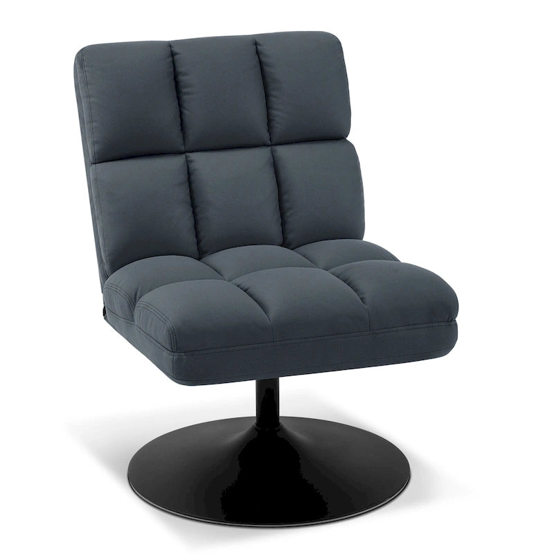 Modern Swivel Accent Chair – Upholstered Armless Leisure Chair