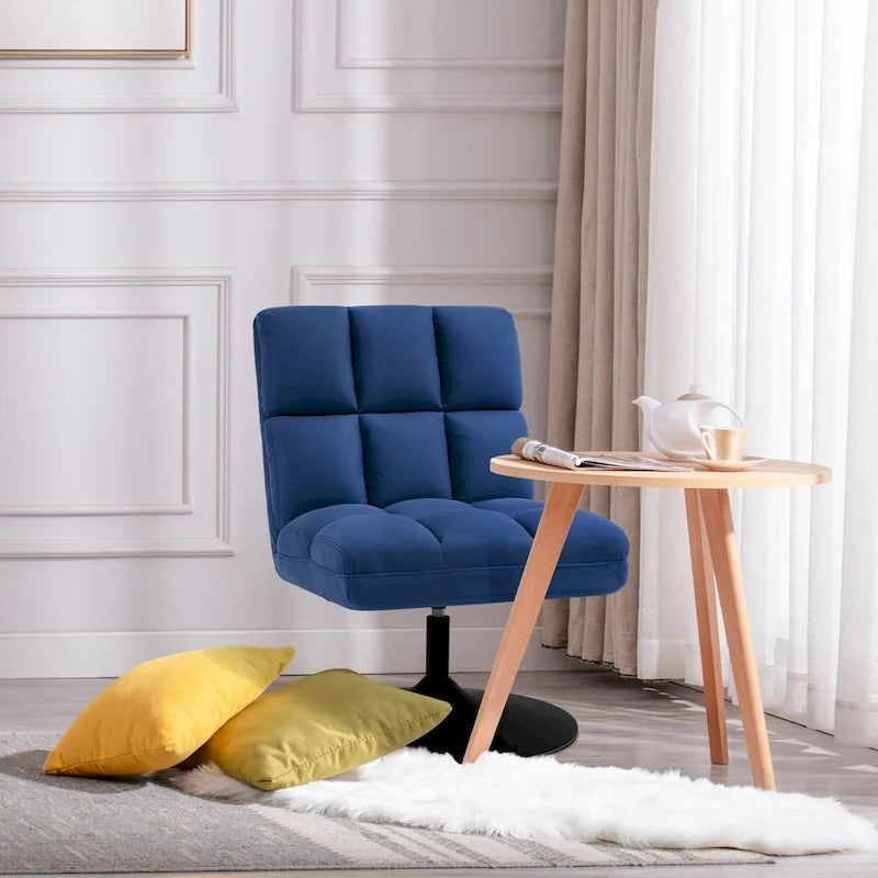 Modern Swivel Accent Chair – Upholstered Armless Leisure Chair