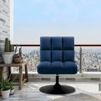 Modern Swivel Accent Chair – Upholstered Armless Leisure Chair