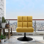 Modern Swivel Accent Chair – Upholstered Armless Leisure Chair