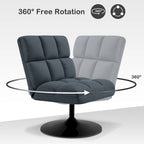 Modern Swivel Accent Chair – Upholstered Armless Leisure Chair