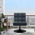Modern Swivel Accent Chair – Upholstered Armless Leisure Chair
