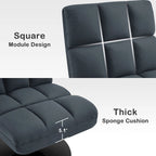 Modern Swivel Accent Chair – Upholstered Armless Leisure Chair