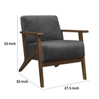 32" Transitional Velvet Accent Armchair, Rubberwood Frame, Pocket Coil, 300 lbs
