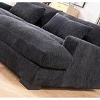 Extra Large Corduroy Sleeper Sofa, Double Chaise, Converts to Twin Bed, Modern Living Room