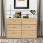 Modern 6-Drawer Dresser for Bedroom - Ample Storage Wide Chest of Drawers, Sturdy & Safe