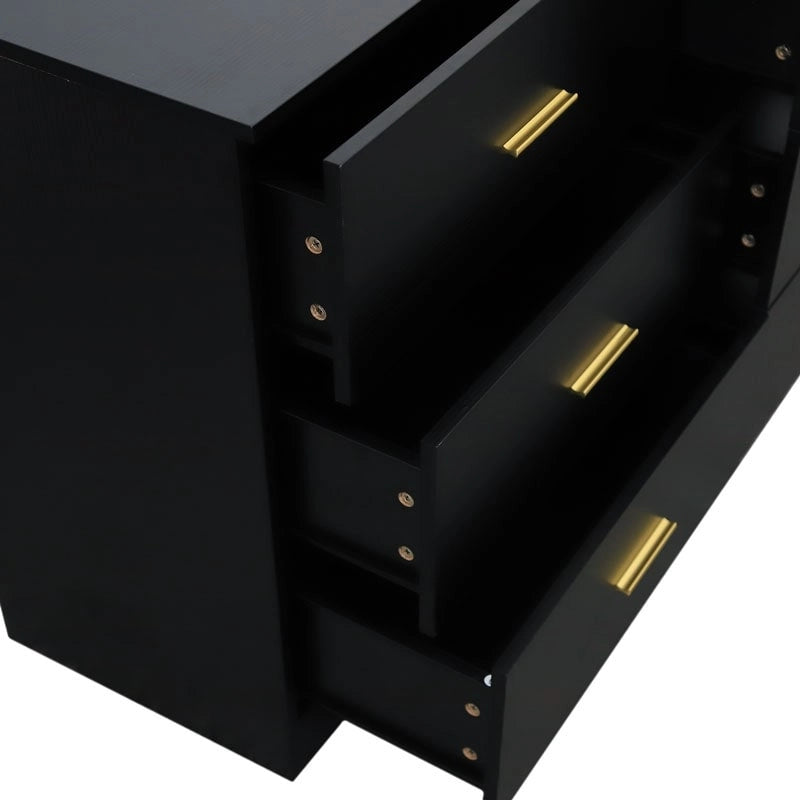 Modern 6-Drawer Dresser for Bedroom - Ample Storage Wide Chest of Drawers, Sturdy & Safe