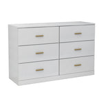 Modern 6-Drawer Dresser for Bedroom - Ample Storage Wide Chest of Drawers, Sturdy & Safe