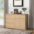 Modern 6-Drawer Dresser for Bedroom - Ample Storage Wide Chest of Drawers, Sturdy & Safe