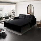 66.2 Queen Pull Out Sofa Bed with Storage and 2 Soft Pillows