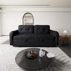 66.2 Queen Pull Out Sofa Bed with Storage and 2 Soft Pillows