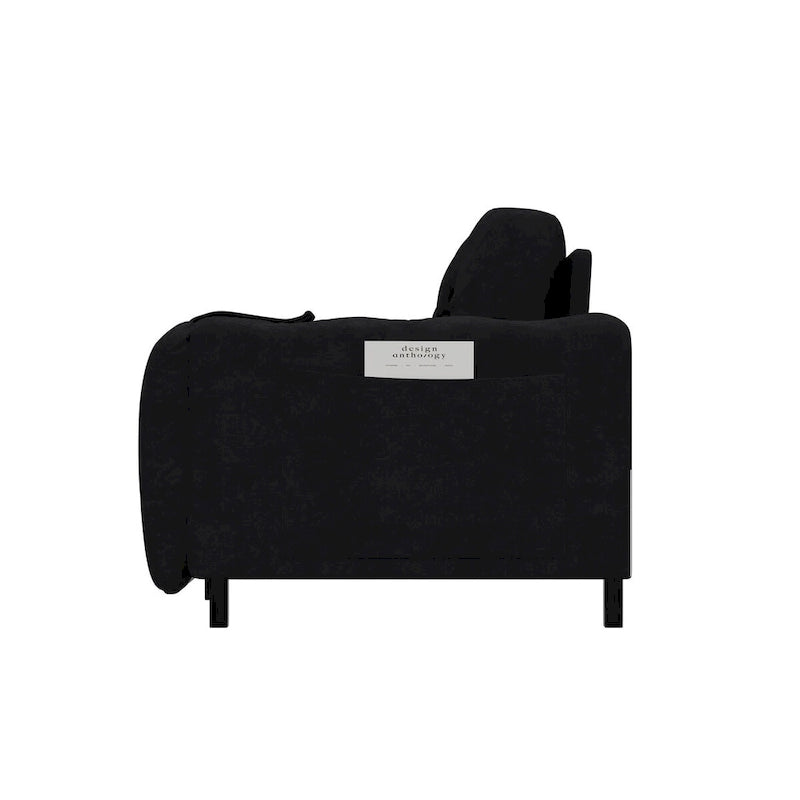 66.2 Queen Pull Out Sofa Bed with Storage and 2 Soft Pillows