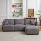 106" Modular Corduroy Sectional Sofa, Multi-Piece Combination, Modern Minimalist Style