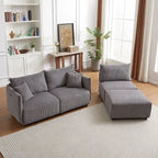 106" Modular Corduroy Sectional Sofa, Multi-Piece Combination, Modern Minimalist Style