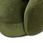 Modern Curved Fabric Sofa, Fixed Cushions, Sinuous Spring Support, 90"W