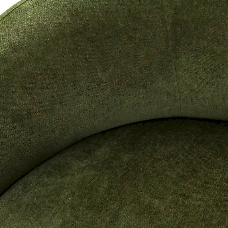 Modern Curved Fabric Sofa, Fixed Cushions, Sinuous Spring Support, 90"W