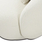 Modern Curved Fabric Sofa, Fixed Cushions, Sinuous Spring Support, 90"W