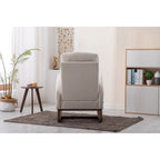 Mid-Century Modern Upholstered Rocking Chair, High Back, Solid Wood Frame, 300 lbs