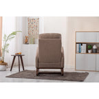 Mid-Century Modern Upholstered Rocking Chair, High Back, Solid Wood Frame, 300 lbs