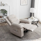 Electric recliner with seat heating and adjustable massage function