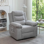 Electric recliner with seat heating and adjustable massage function