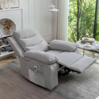 Electric recliner with seat heating and adjustable massage function