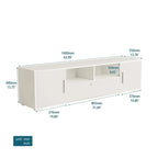 Modern 63" TV Stand with RGB LED Lights & Remote, Fits 65" TV, 110 lbs Capacity