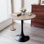 Round Dining Table, 31.5 Tulip Table Kitchen Dining Table 2-4 People with MDF Table Top & Pedestal Base, End Table