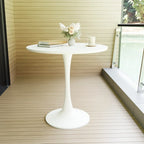 Round Dining Table, 31.5 Tulip Table Kitchen Dining Table 2-4 People with MDF Table Top & Pedestal Base, End Table