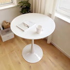 Round Dining Table, 31.5 Tulip Table Kitchen Dining Table 2-4 People with MDF Table Top & Pedestal Base, End Table