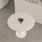 Round Dining Table, 31.5 Tulip Table Kitchen Dining Table 2-4 People with MDF Table Top & Pedestal Base, End Table