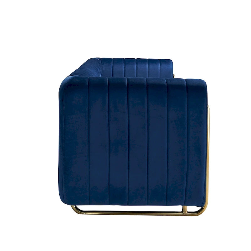Contemporary Velvet Sofa Couch for Living Room
