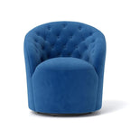 Modern Velvet 360° Swivel Barrel Accent Chair, Button Tufted, 300 lbs Capacity