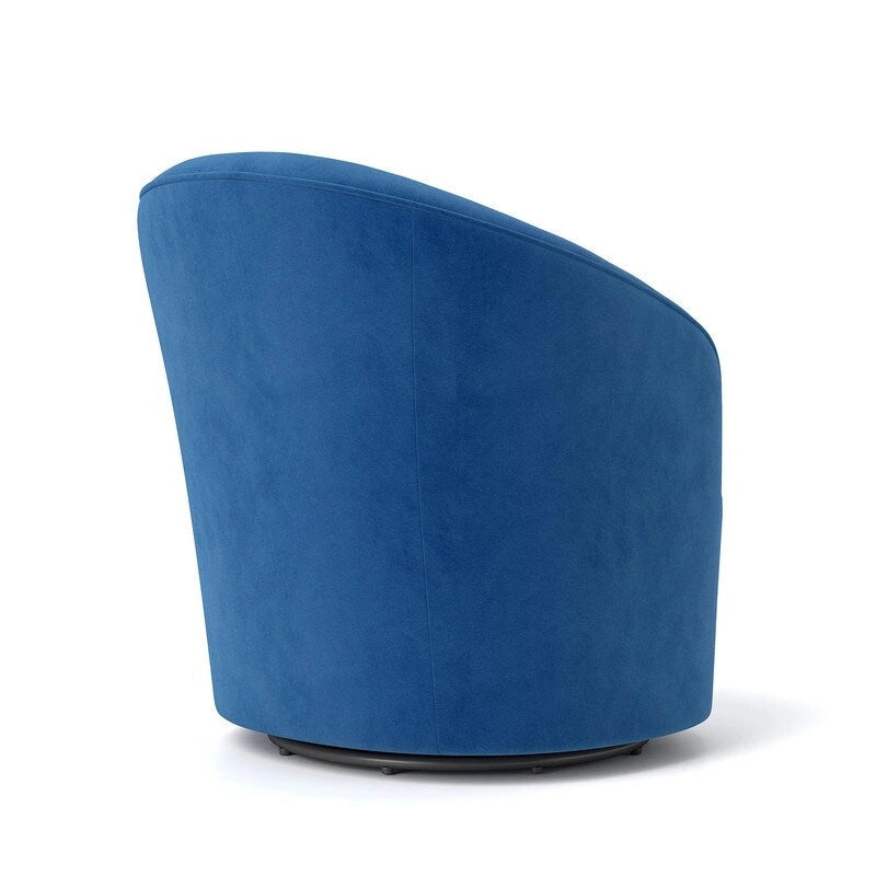 Modern Velvet 360° Swivel Barrel Accent Chair, Button Tufted, 300 lbs Capacity