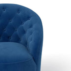Modern Velvet 360° Swivel Barrel Accent Chair, Button Tufted, 300 lbs Capacity