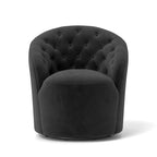 Modern Velvet 360° Swivel Barrel Accent Chair, Button Tufted, 300 lbs Capacity