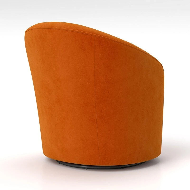 Modern Velvet 360° Swivel Barrel Accent Chair, Button Tufted, 300 lbs Capacity