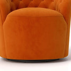 Modern Velvet 360° Swivel Barrel Accent Chair, Button Tufted, 300 lbs Capacity