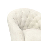 Modern Velvet 360° Swivel Barrel Accent Chair, Button Tufted, 300 lbs Capacity