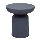 Table d'appoint extérieure sablier, céramique résistante aux intempéries, 35,6 x 40,6 cm, 68 kg, blanc/noir