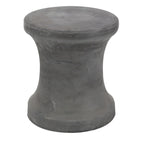 Table d'appoint extérieure sablier, céramique résistante aux intempéries, 35,6 x 40,6 cm, 68 kg, blanc/noir