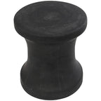 Table d'appoint extérieure sablier, céramique résistante aux intempéries, 35,6 x 40,6 cm, 68 kg, blanc/noir