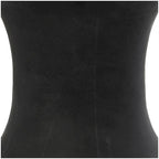 Table d'appoint extérieure sablier, céramique résistante aux intempéries, 35,6 x 40,6 cm, 68 kg, blanc/noir