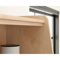 Classic Library Hutch with Open Shelves – Warm Wood Finish
