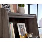 Classic Library Hutch with Open Shelves – Warm Wood Finish