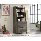 Classic Library Hutch with Open Shelves – Warm Wood Finish